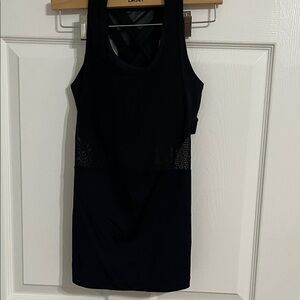 Lululemon Athletica Black Mesh Detail Top